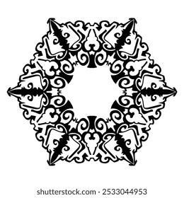 Decorative element with circles for book design, printed materials, wedding or celebration invitations, for albums.