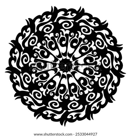 Decorative element with circles for book design, printed materials, wedding or celebration invitations, for albums.