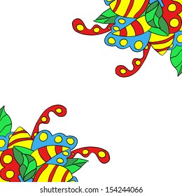 Decorative element corners. Abstract invitation card. Template wave design for card. Vector wave ornaments - summer theme for design