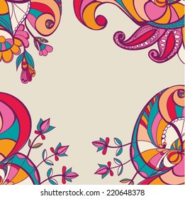 Decorative element corners. Abstract invitation card. Template wave design for card. Abstract sea background, wave theme seamless pattern, vector wave ornaments - summer, maritime theme for design