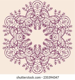 Decorative element corners. Abstract invitation card. Template wave design for card. Abstract sea background, vector wave ornaments - summer, maritime theme for design