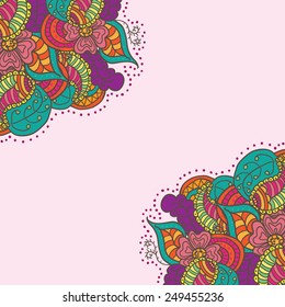 Decorative element corners. Abstract invitation card