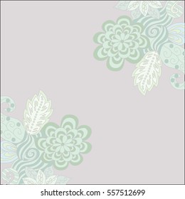 Decorative element corners. Abstract invitation card. Template wave design for card.