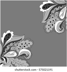 Decorative element corners. Abstract invitation card.