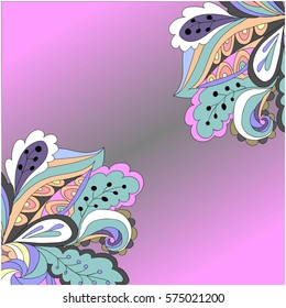 Decorative element corners. Abstract invitation card.