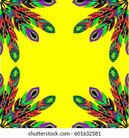 Decorative element corners. Abstract invitation card.