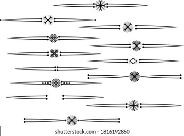 Decorative element divider separator pattern, text break
