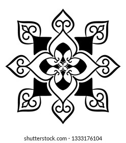 Decorative element, embroidered design element 
