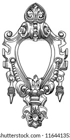 Decorative element of the facade of a historic building in Lviv (Ukraine)
