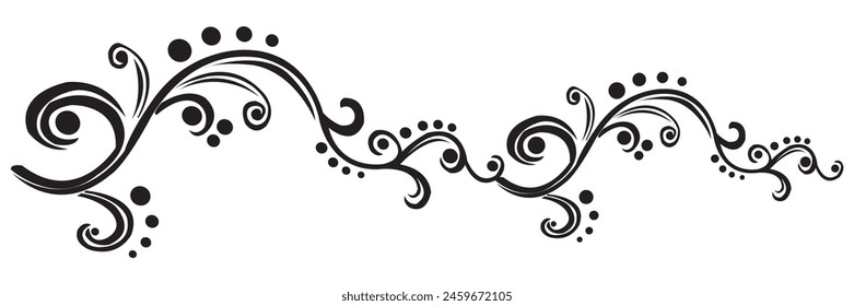 elemento decorativo Vector floral. Abstractas Ilustración vectorial floral.