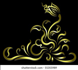 Decorative element with flower