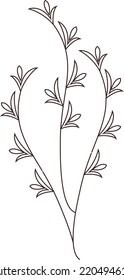 decorative element with flower and leaves
