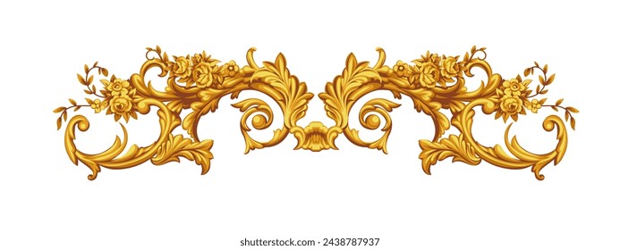 Decorative element for interior design in Baroque style