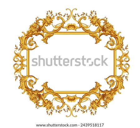 Decorative element for interior design in Baroque style
