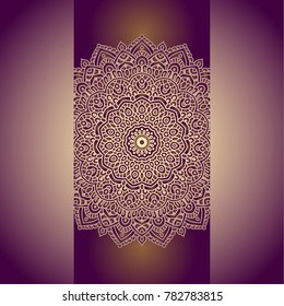 Decorative element in Mandala style. Vector design for elegant modern ackground.