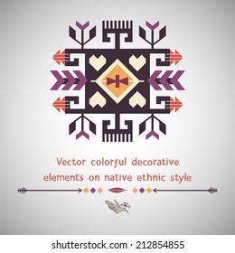 Decorative element on native ethnic style