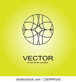 Decorative element. Ornamental vector symbols. Circle icon. Isolated abstract  vector logo.
