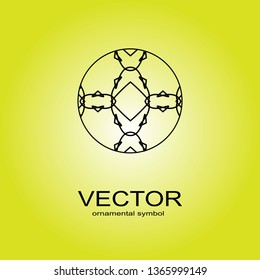 Decorative element. Ornamental vector symbols. Circle icon. Isolated abstract  vector logo.