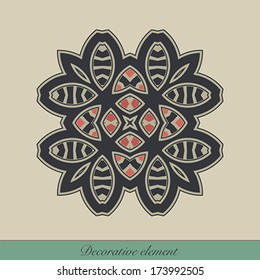 Decorative element for page design, or for other graphic designs use. Vector illustration.