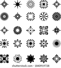 decorative element pattern mandala set