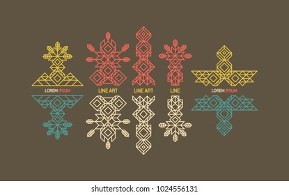 Decorative Element in Retro Style. Vector Calligraphic Template. Line Art Design for Invitations, Posters, Presentation. Vintage Frame.