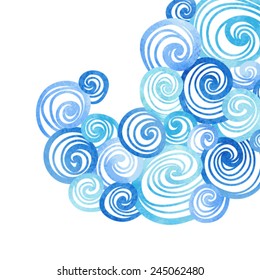 Decorative element with sea waves 