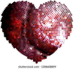 Decorative element in shape of heart