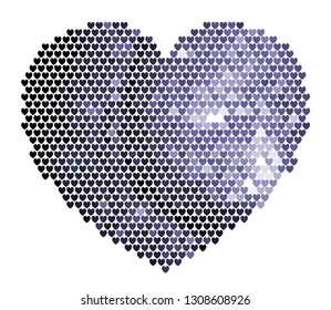 Decorative element in shape of heart