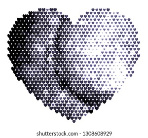 Decorative element in shape of heart