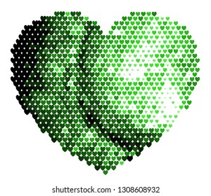 Decorative element in shape of heart