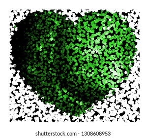 Decorative element in shape of heart