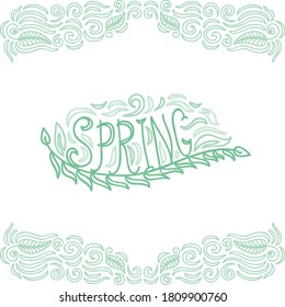 Decorative element spring. Vector illustration
