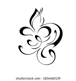 decorative element with a stylized flower and vignettes