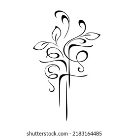 decorative element with stylized leaves and swirls. graphic decor