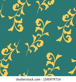 Decorative element traditional damask pattern. Vector eps 10.