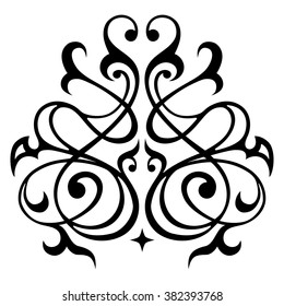 Decorative element traditional damask pattern