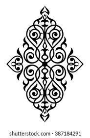Decorative element traditional damask pattern