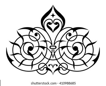 Decorative element traditional damask pattern.