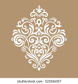 Decorative element traditional damask pattern