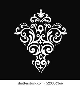 Decorative element traditional damask pattern