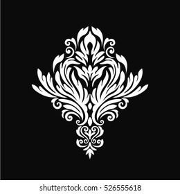 Decorative element traditional damask pattern