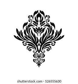 Decorative element traditional damask pattern