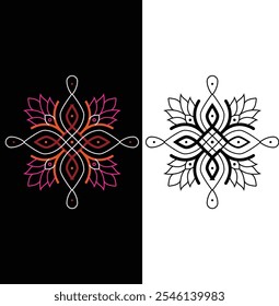 Elemento decorativo patrón de damasco tradicional. Diseño para tela, Fondo de pantalla, fondo, invitación, envoltura y cubiertas de libros. Ornamento floral de Antiguas.