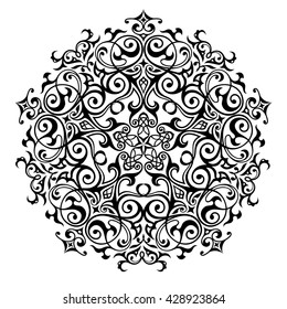 Decorative element traditional damask pattern.Texture for wallpapers,textile,upholstery fabric.