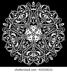 Decorative element traditional damask seamless pattern.Texture for wallpapers,textile,upholstery fabric.