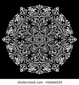 Decorative element traditional damask seamless pattern.Texture for wallpapers,textile,upholstery fabric.