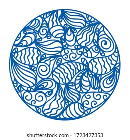 Decorative element of water drops. Vector illustration