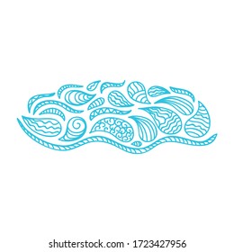 Decorative element of water drops. Vector illustration