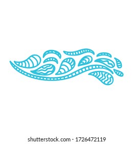 Decorative element of water drops. Vector illustration