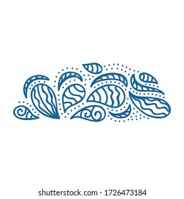 Elemento decorativo de las gotas de agua. Ilustración del vector